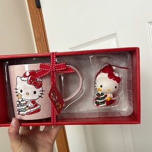 Sanrio Hello Kitty Christmas Mug and Ornament Set - Red and White